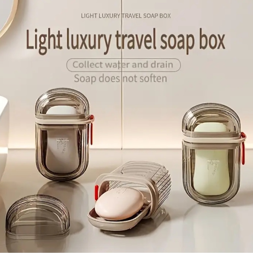 NEW in Plastic - Compact Light Travel Soap Holder with Cover $18